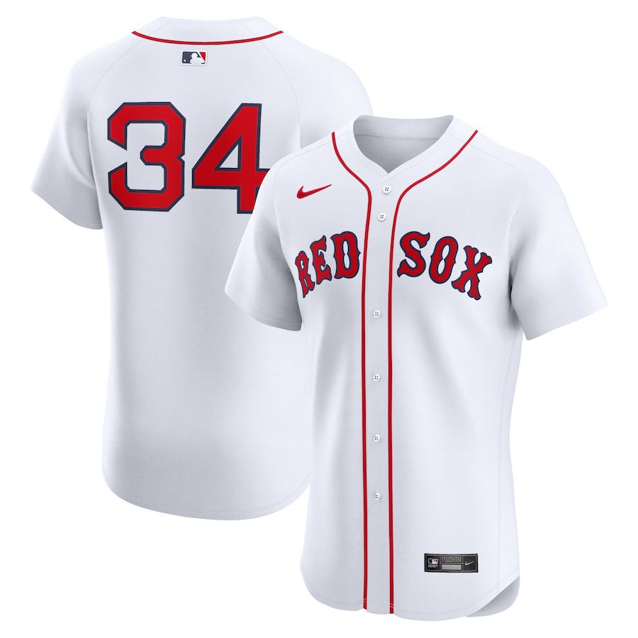 Men Boston Red Sox 34 David Ortiz Nike White Home Elite MLB Jersey